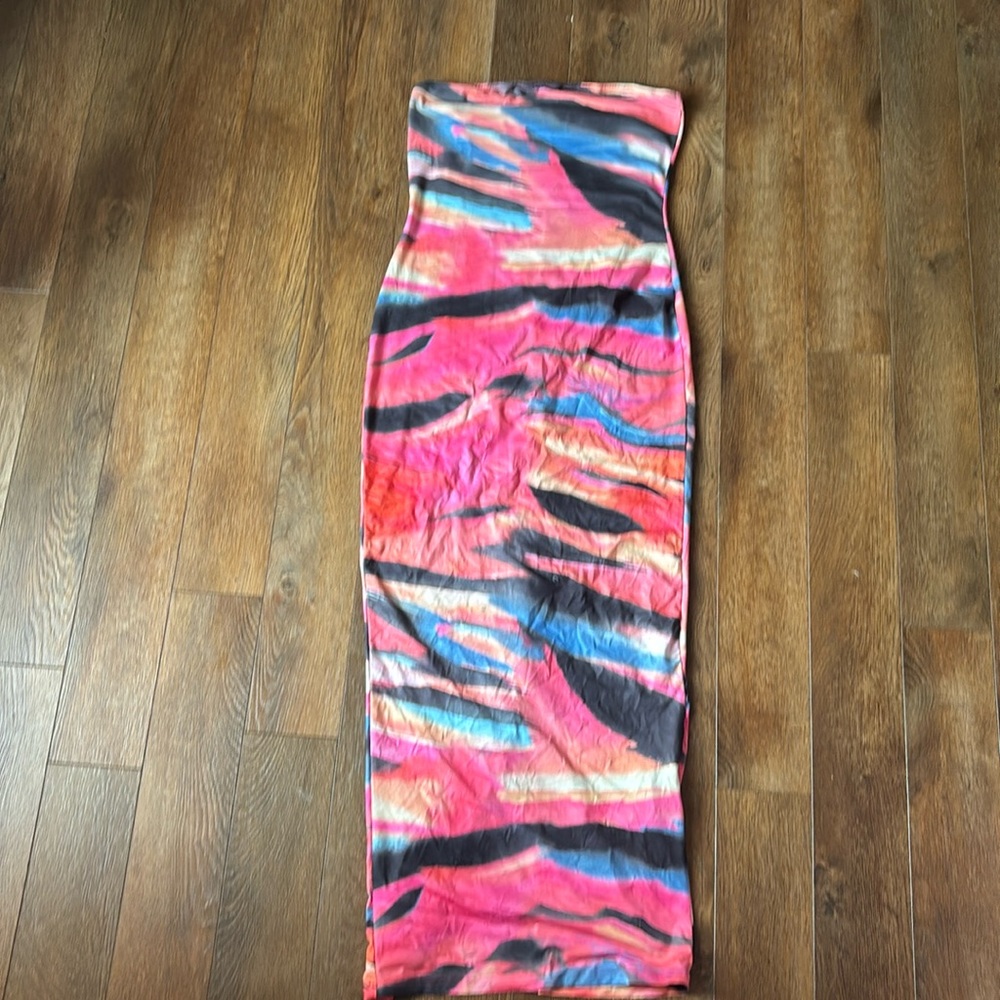 Long summer dress strapless